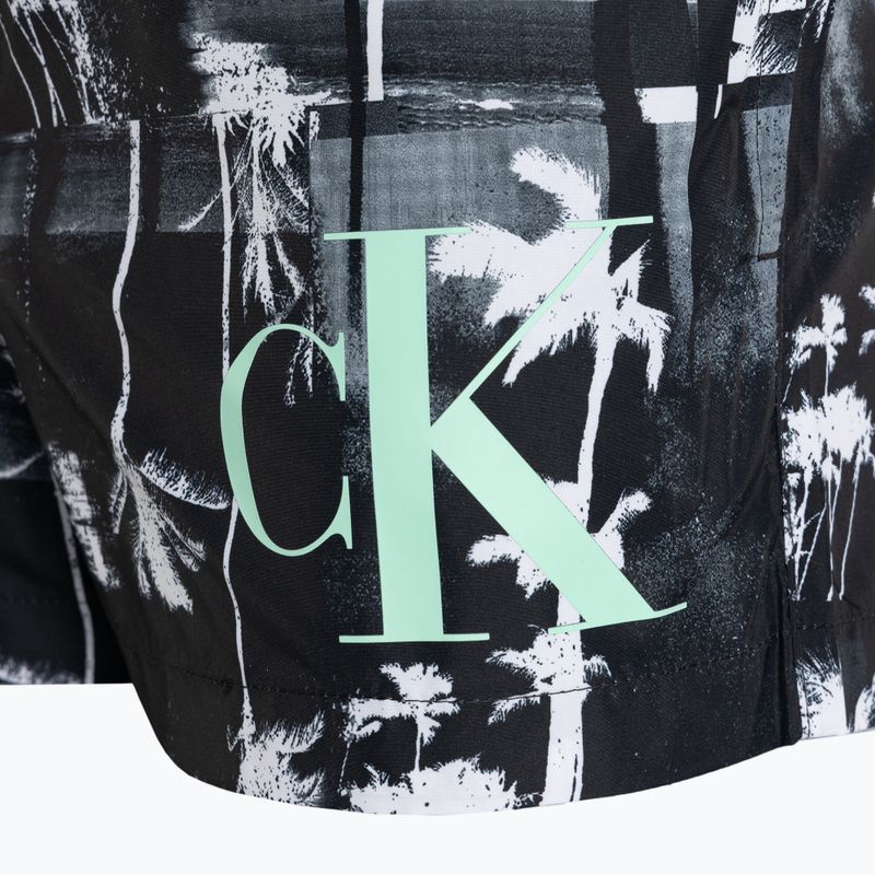 Шорти для плавання чоловічі Calvin Klein Short Drawstring-Print palm black 3