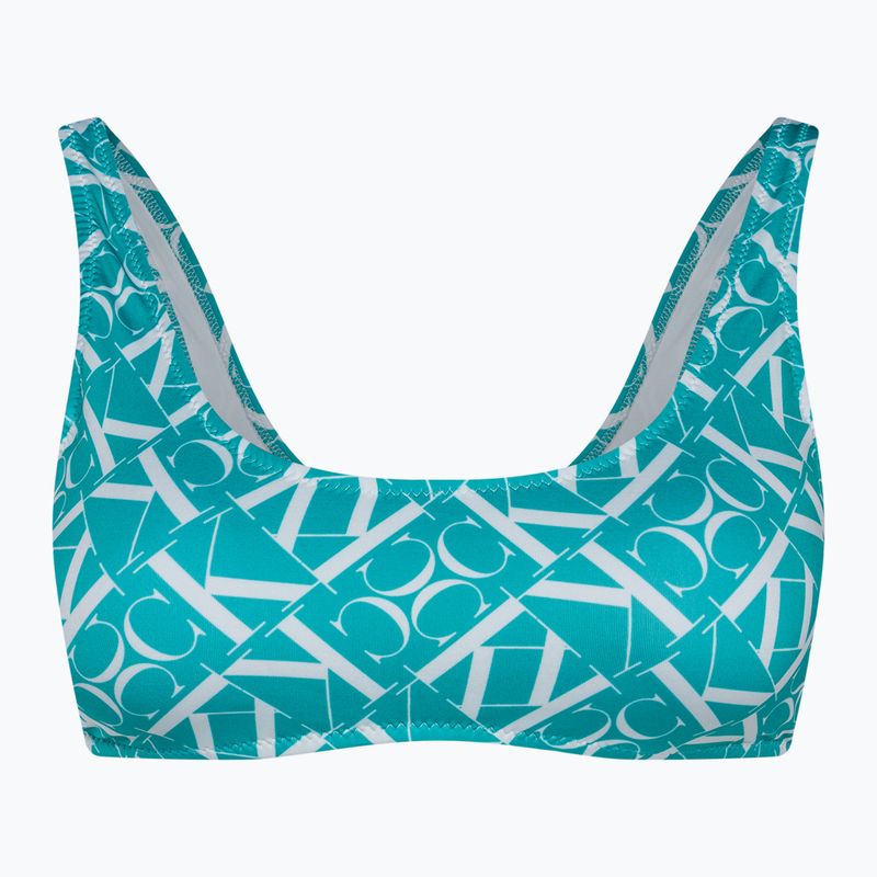 Бюстгальтер купальний Calvin Klein Bralette-RP Print monogram blue