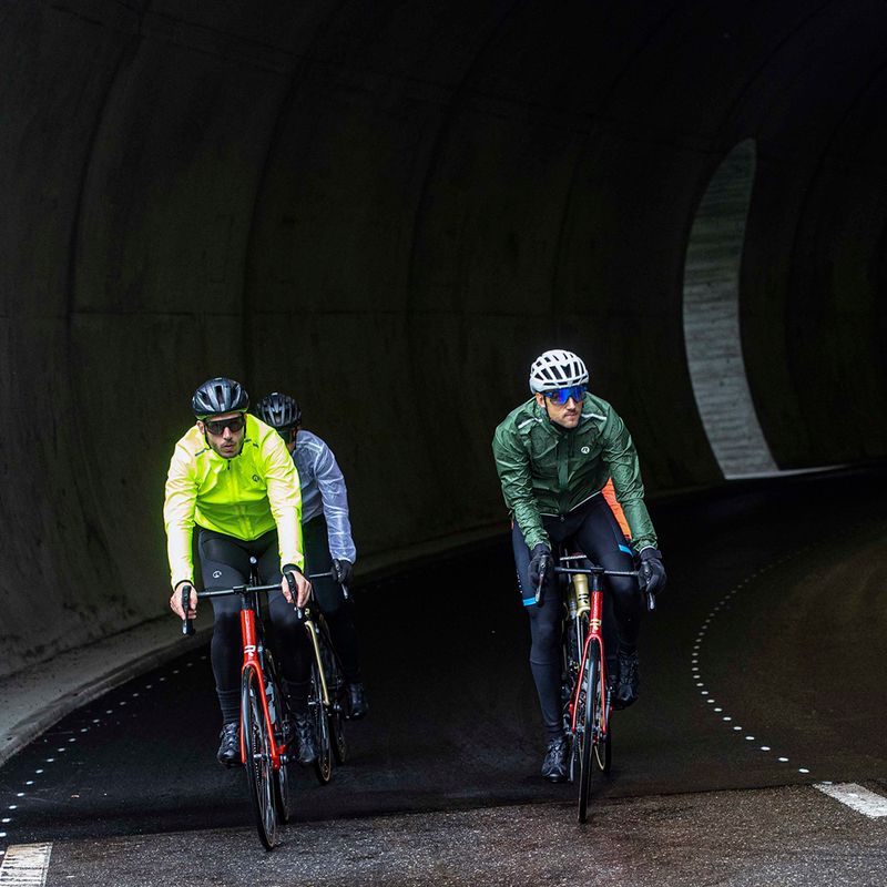 Чоловіча велосипедна куртка Rogelli Essential Rain fluorescent army green 9