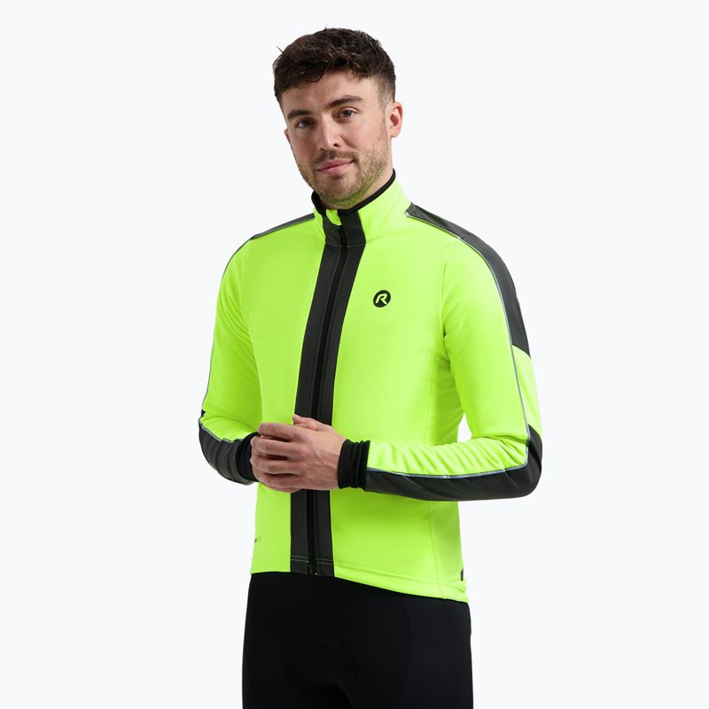 Чоловіча велосипедна куртка Rogelli Essential Winter Hi Vis жовта