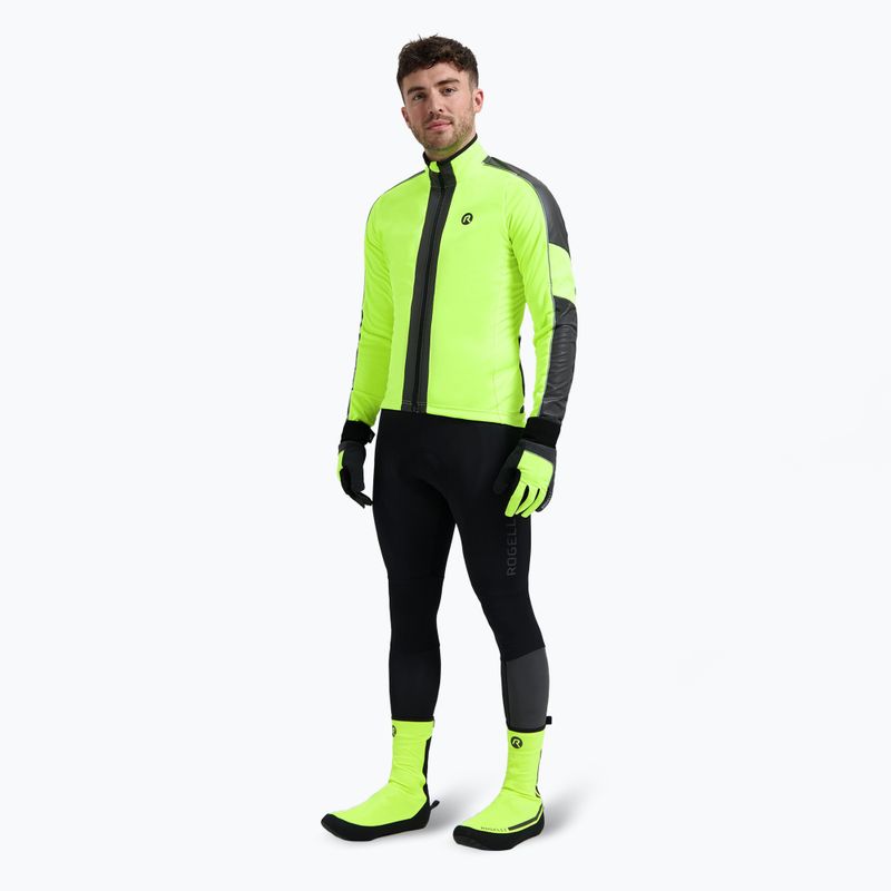 Чоловіча велосипедна куртка Rogelli Essential Winter Hi Vis жовта 2