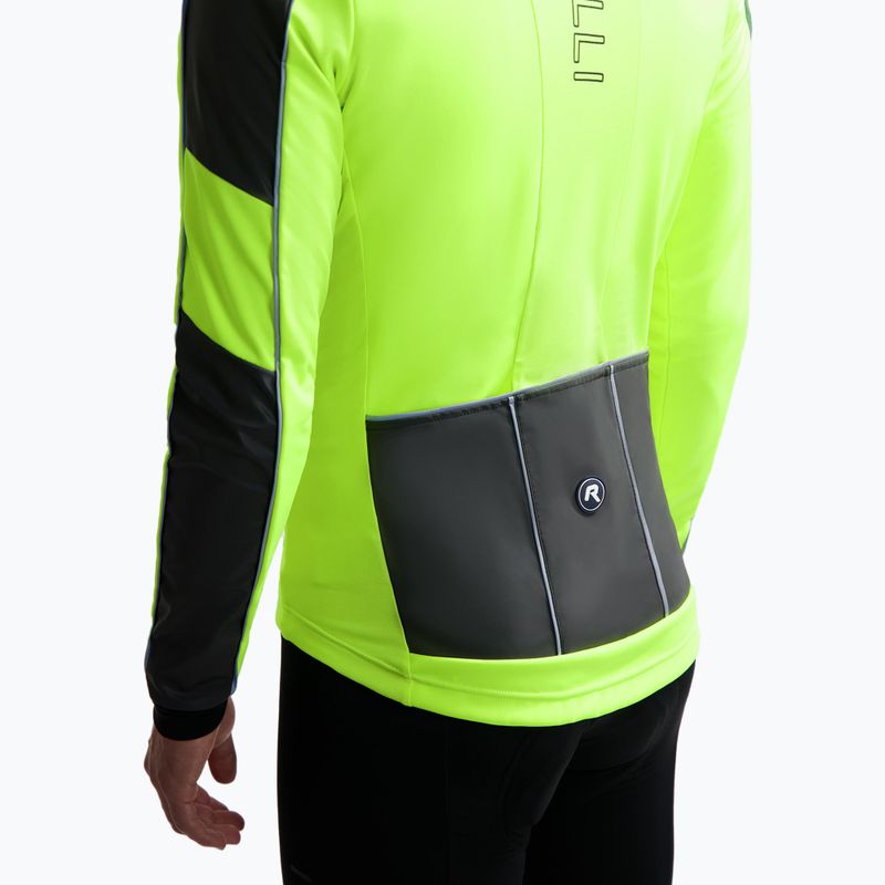 Чоловіча велосипедна куртка Rogelli Essential Winter Hi Vis жовта 4
