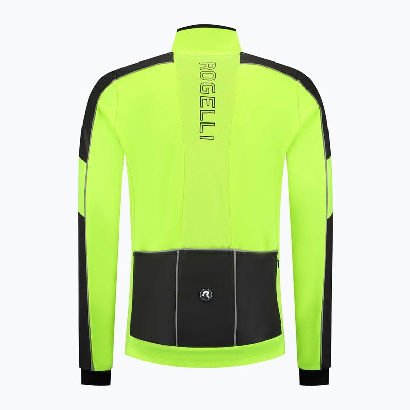 Чоловіча велосипедна куртка Rogelli Essential Winter Hi Vis жовта 6