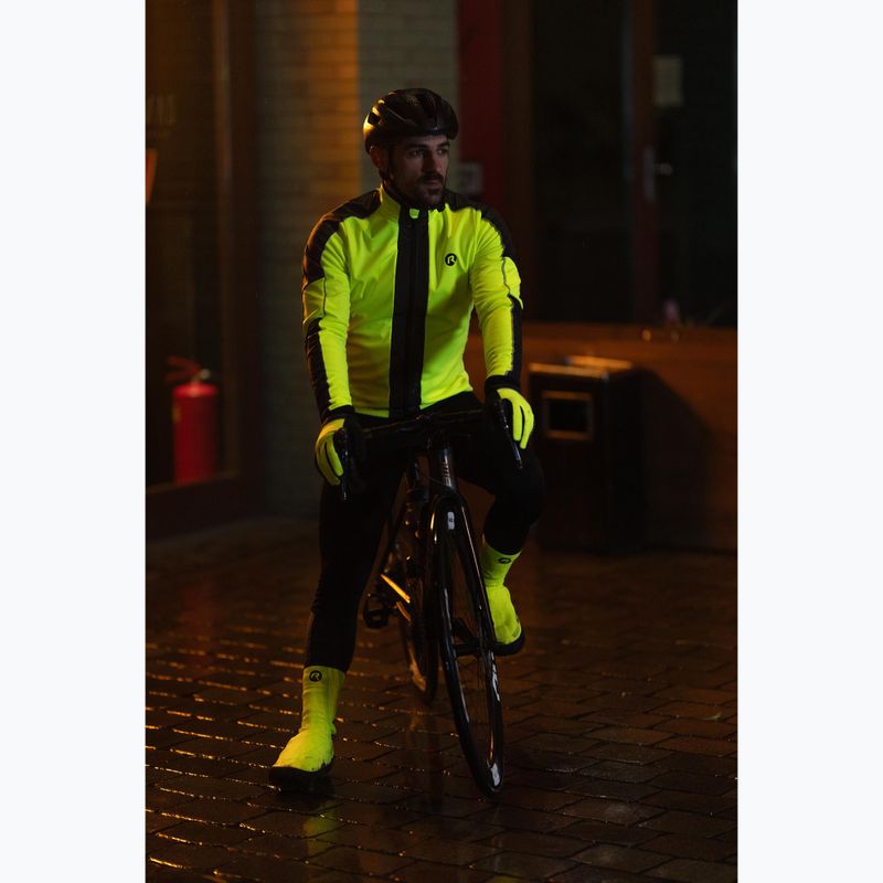 Чоловіча велосипедна куртка Rogelli Essential Winter Hi Vis жовта 7