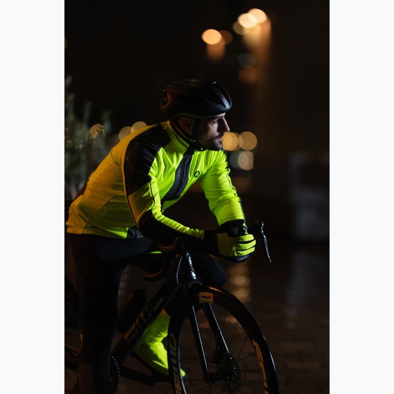 Чоловіча велосипедна куртка Rogelli Essential Winter Hi Vis жовта 8