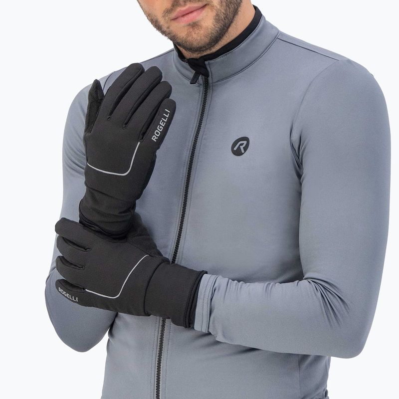 Чоловічі велосипедні рукавички Rogelli Essential Winter Waterproop black 2