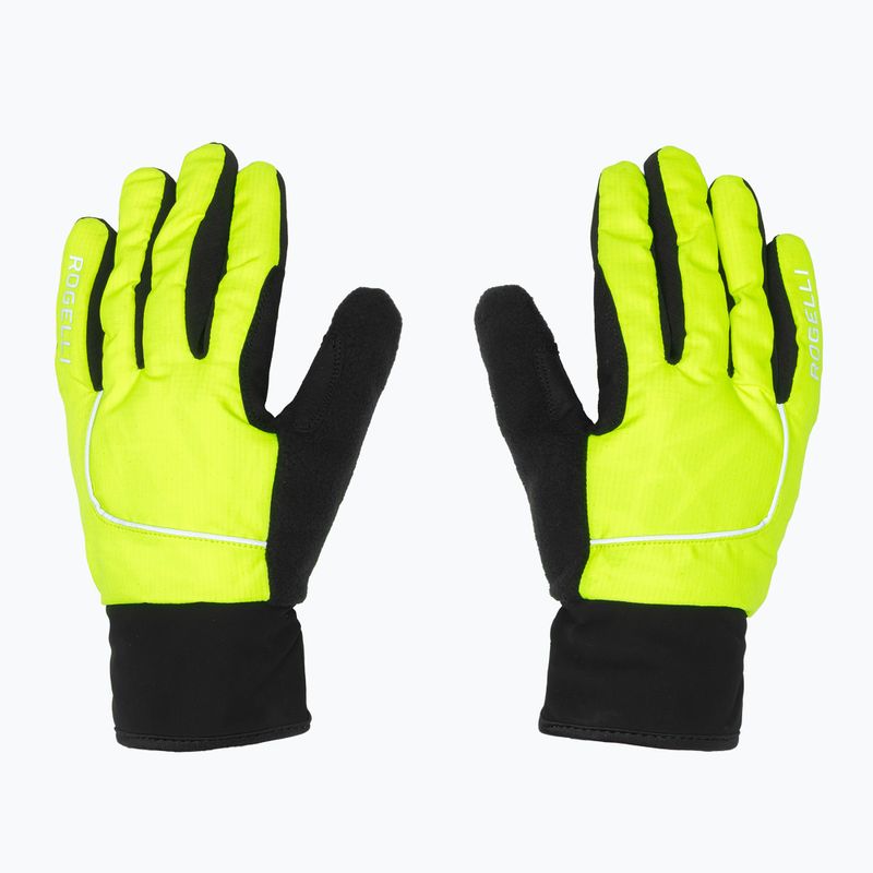Рукавички велосипедні чоловічі Rogelli Essential Winter Waterproop fluor yellow 2