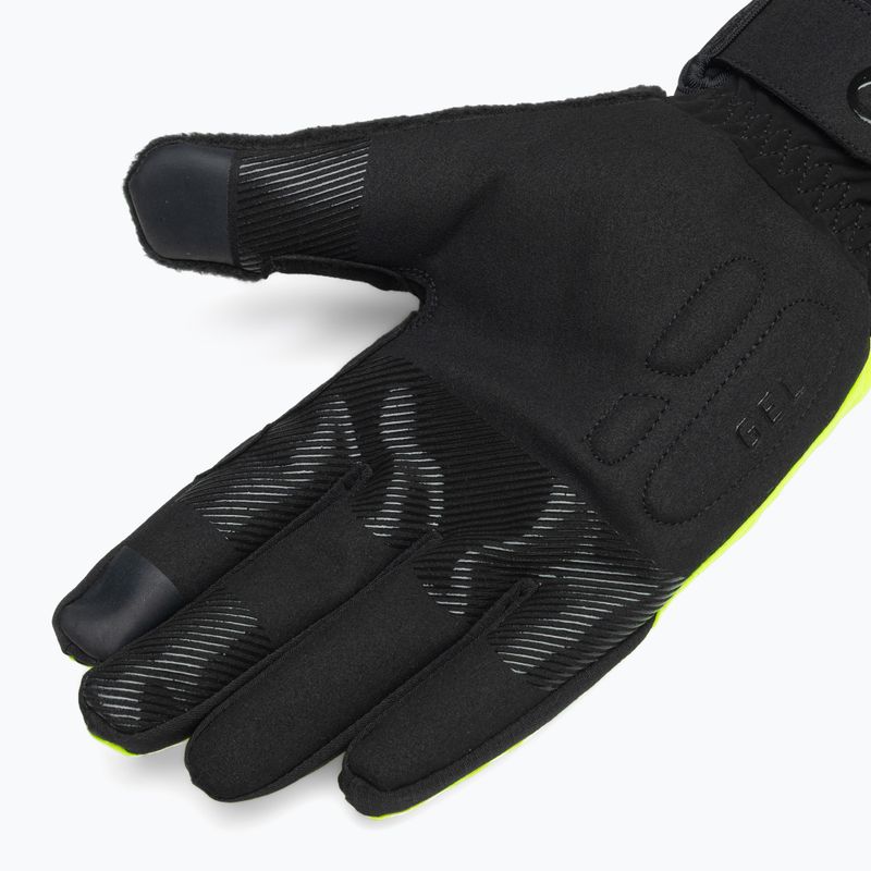 Рукавички велосипедні чоловічі Rogelli Essential Winter Waterproop fluor yellow 4