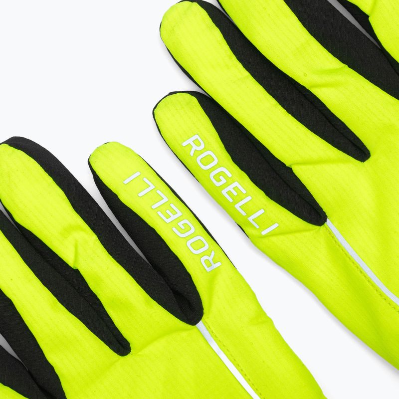 Рукавички велосипедні чоловічі Rogelli Essential Winter Waterproop fluor yellow 5