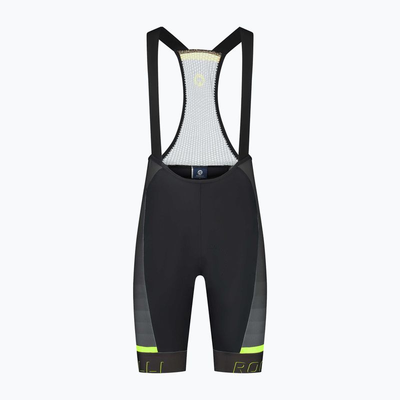 Чоловічі велосипедні шорти Rogelli Hero II Bib Short жовті/сірі/чорні 3