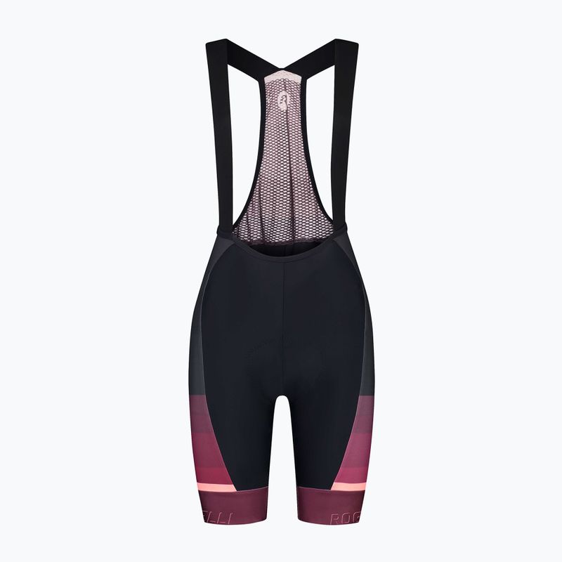 Жіночі велосипедні шорти Rogelli Impress II Bib Short бордові/коралові/чорні 3