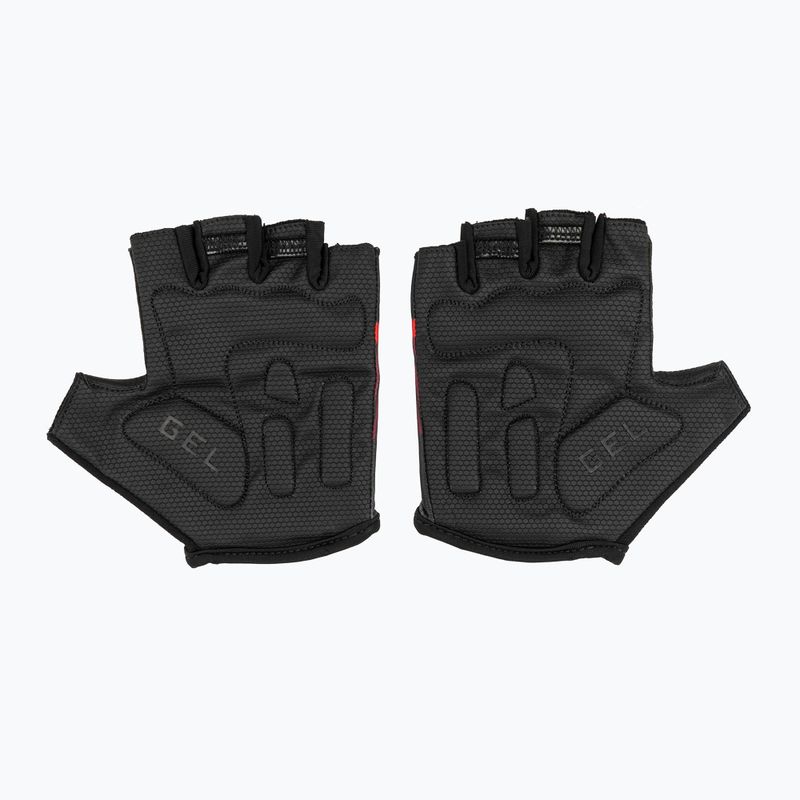 Чоловічі велосипедні рукавички Rogelli Hero II чорні/червоні/бордо 3