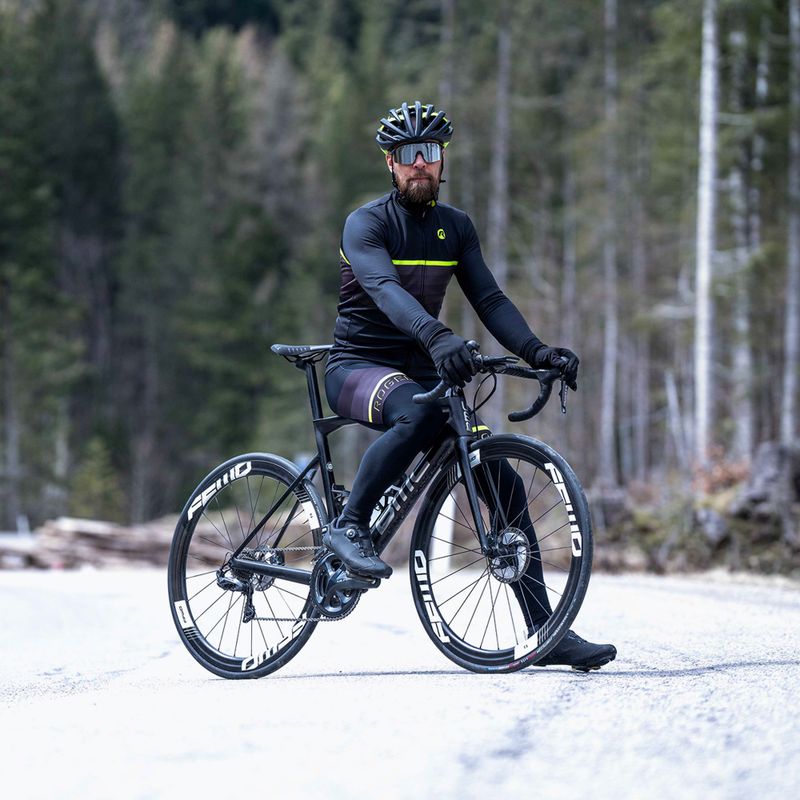 Чоловічий велосипедний лонгслів Rogelli Hero II чорний/флор 9