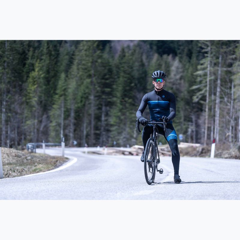 Чоловічий велосипедний лонгслів Rogelli Hero II чорний/синій 7