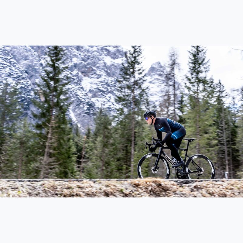 Чоловічий велосипедний лонгслів Rogelli Hero II чорний/синій 10