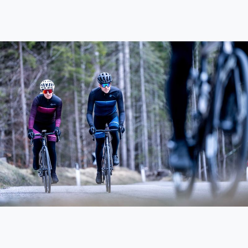 Чоловічий велосипедний лонгслів Rogelli Hero II чорний/синій 11