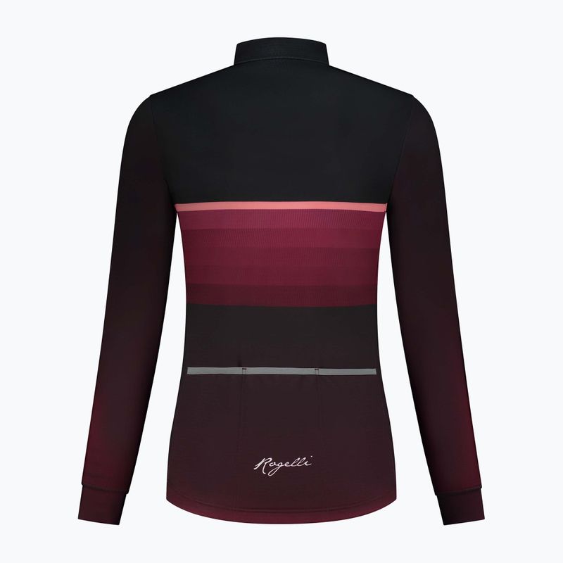 Жіночий велосипедний лонгслів Rogelli Impress II бордо / кораловий 6