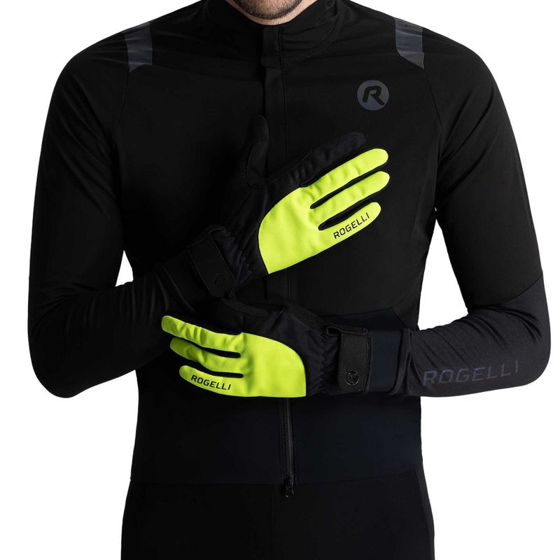Рукавички велосипедні чоловічі Rogelli Core II Winter Windproof fluor 2