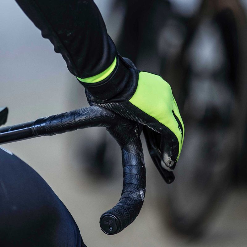 Рукавички велосипедні чоловічі Rogelli Core II Winter Windproof fluor 5
