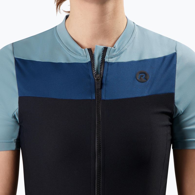Футболка велосипедна жіноча Rogelli Core Block W black/blue/dark blue 3