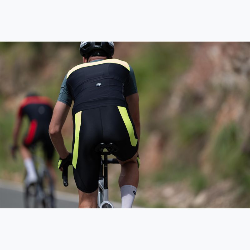 Чоловічі велосипедні шорти Rogelli Core Bib Short чорний/жовтий 9