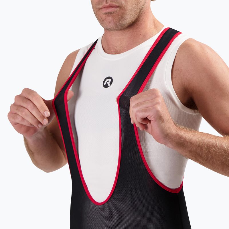 Чоловічі велосипедні шорти Rogelli Core Bib Short чорно-червоні 3