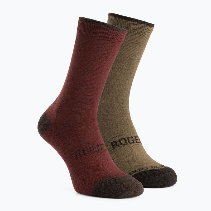 Шкарпетки Rogelli Wool Wintersocks 2 пари bordeaux/brown