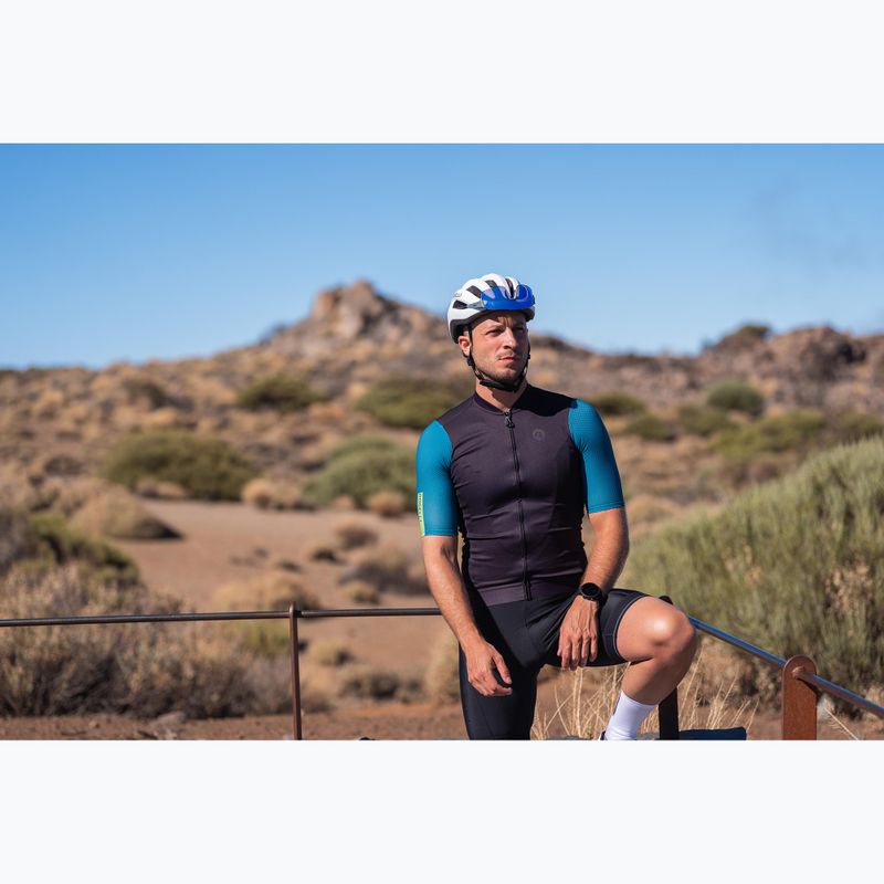 Футболка велосипедна чоловіча Rogelli Fast black/teal/green 9