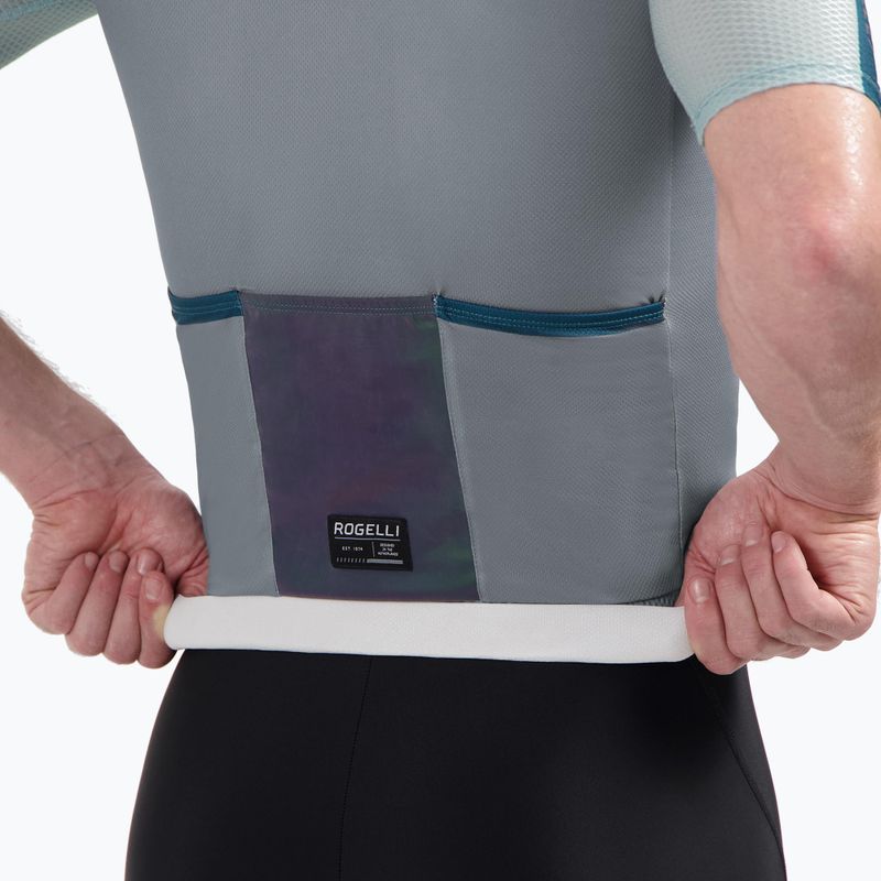 Футболка велосипедна чоловіча Rogelli Fast grey/dusty teal/teal 4