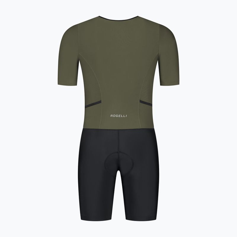 Триатлонний комбінезон Rogelli Florida Tri Suit black/army green 2