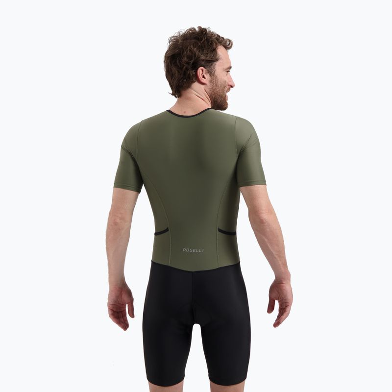 Комбінезон для тріатлону Rogelli Florida Tri Suit black/army green 5