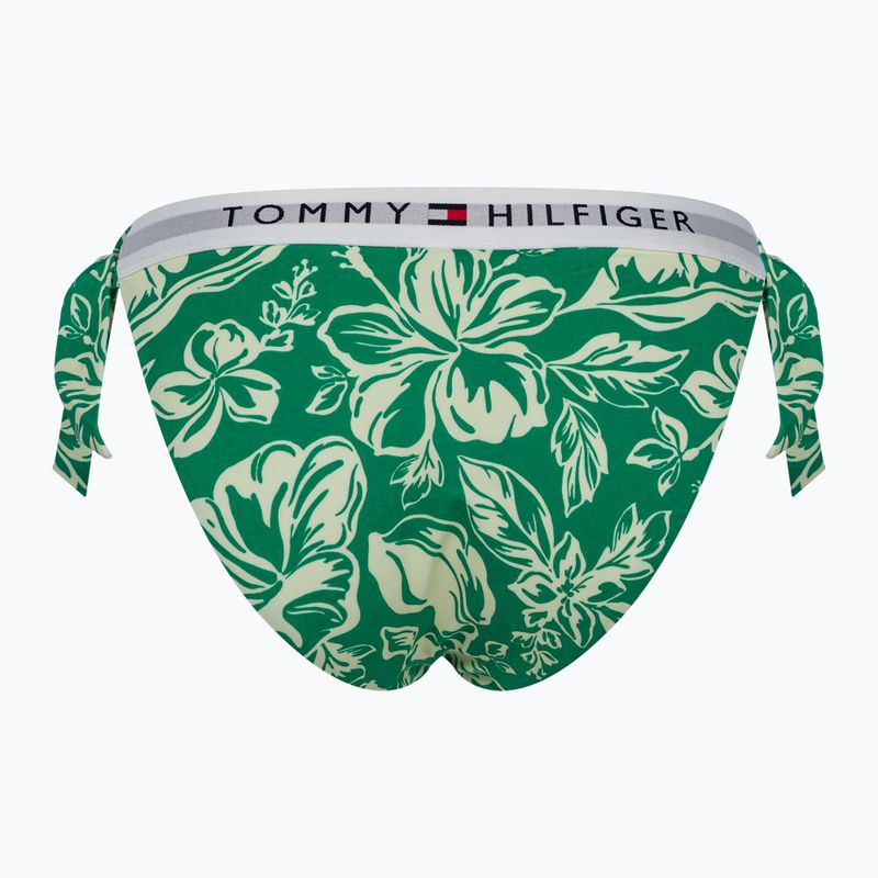 Tommy Hilfiger Cheeky Side Tie Bikini Bottom Print вінтажний тропічний олімпійський зелений 2
