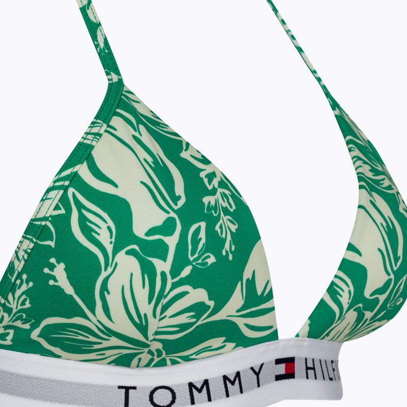 Верх купальника Tommy Hilfiger Triangle Fixed Foam Print з принтом у вигляді трикутника з пінопласту, вінтований в тропічному олімпійському зеленому кольорі 3