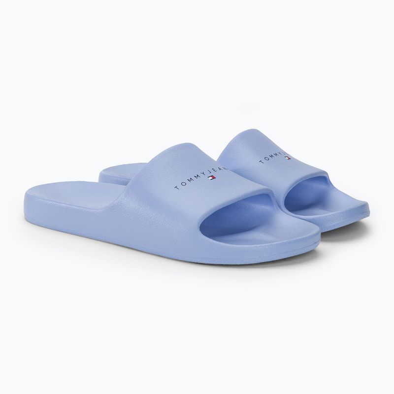 Шльопанці жіночі Tommy Jeans Printed Pu Pool Slide moderate blue 4