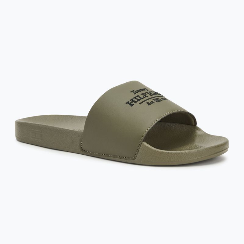 Шльопанці чоловічі Tommy Hilfiger Embroid 85 Pool Slide army green