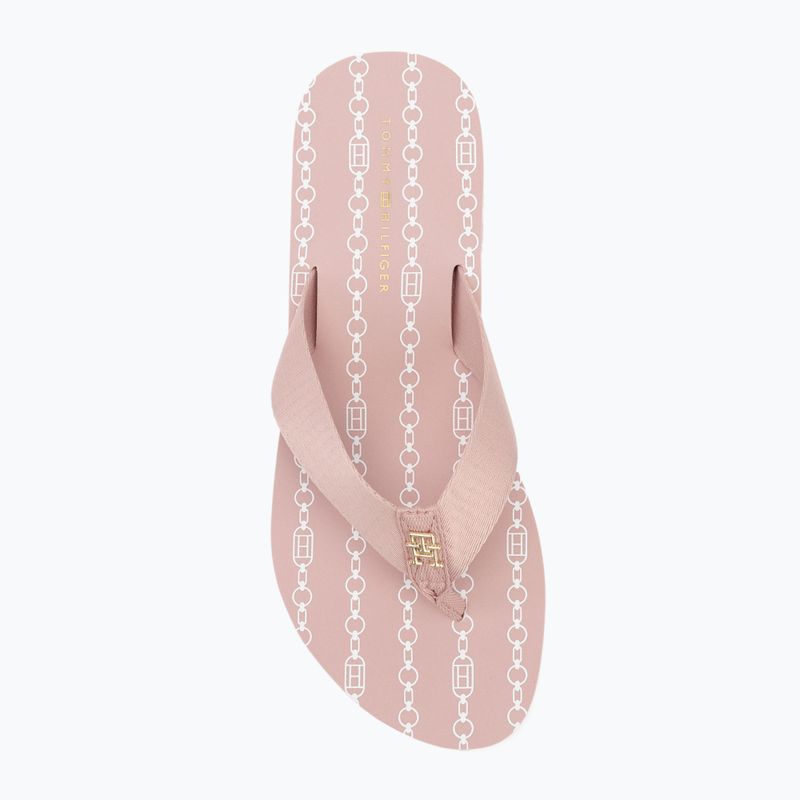 В'єтнамки жіночі Tommy Hilfiger Im Th Chainprint Midwedge Sandal foggy pink 5
