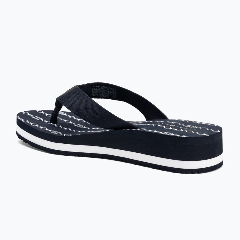 В'єтнамки жіночі Tommy Hilfiger Im Th Chainprint Midwedge Sandal space blue 3