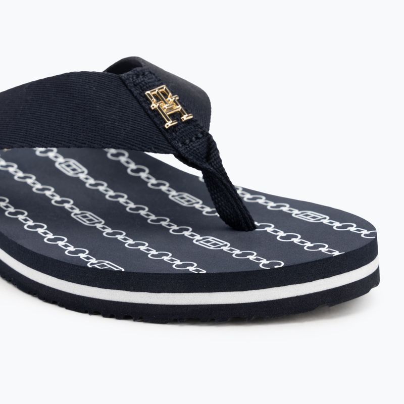 В'єтнамки жіночі Tommy Hilfiger Chain Print Beach Sandal space blue 7