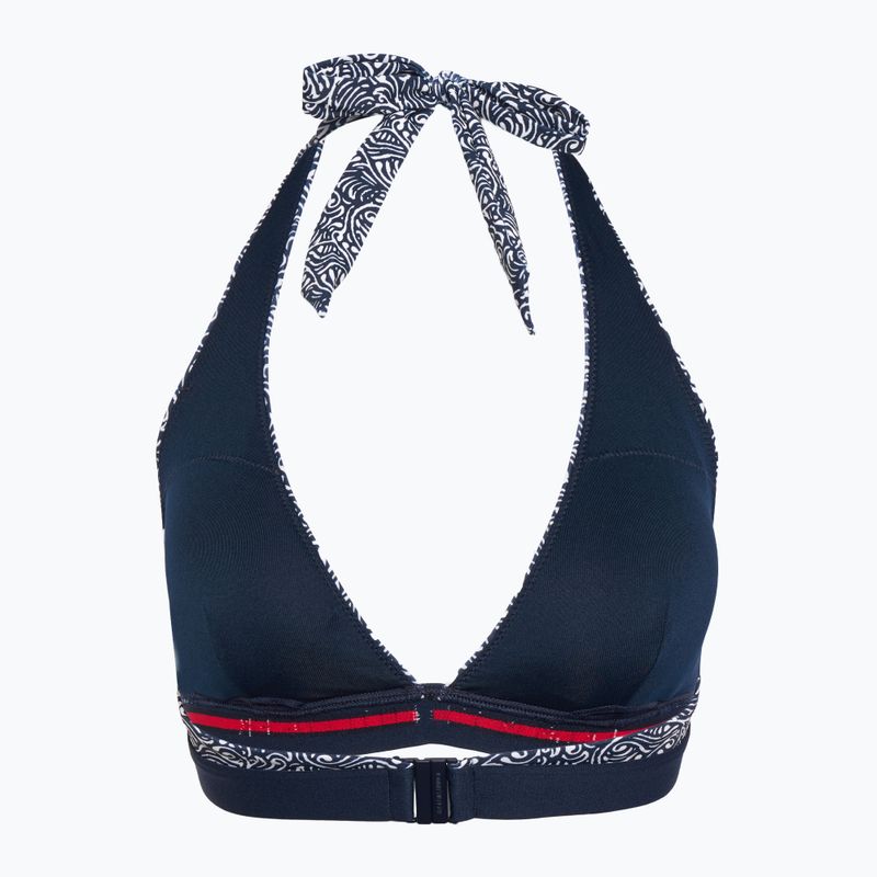 Купальник Tommy Hilfiger Halter Rp Print верхній купальник ілюстрований хвиля темний нічний флот 2