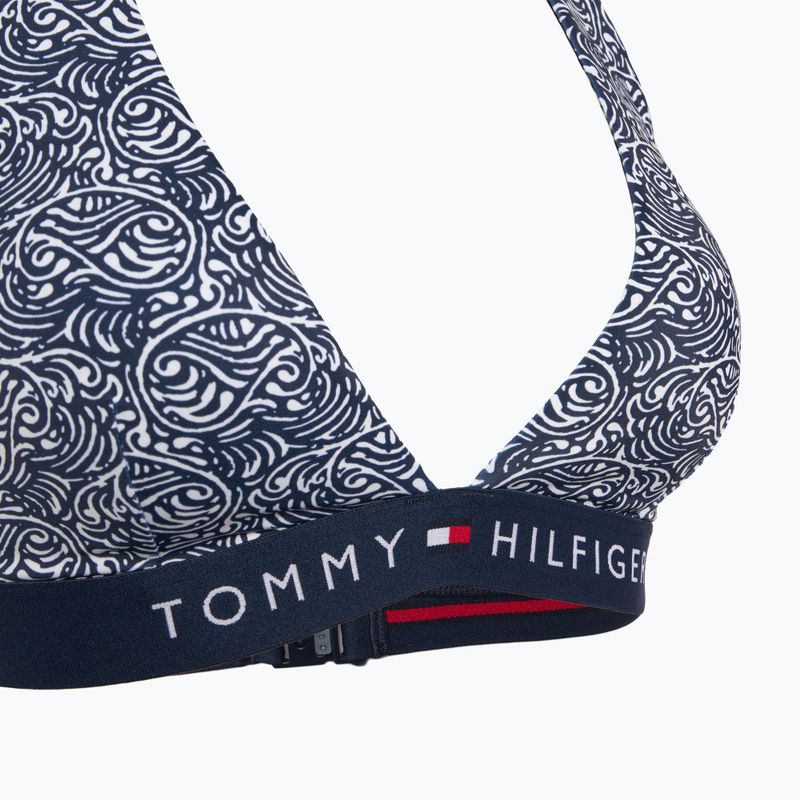 Купальник Tommy Hilfiger Halter Rp Print верхній купальник ілюстрований хвиля темний нічний флот 3