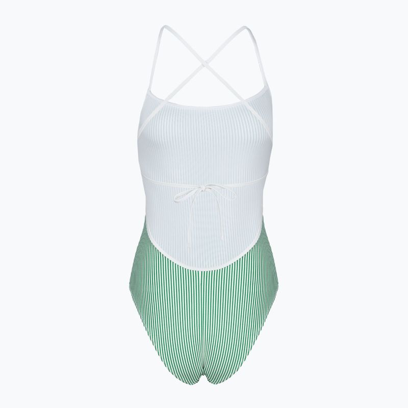 Купальник суцільний жіночий Tommy Hilfiger Straight One Piece seersucker radiant green/white 2