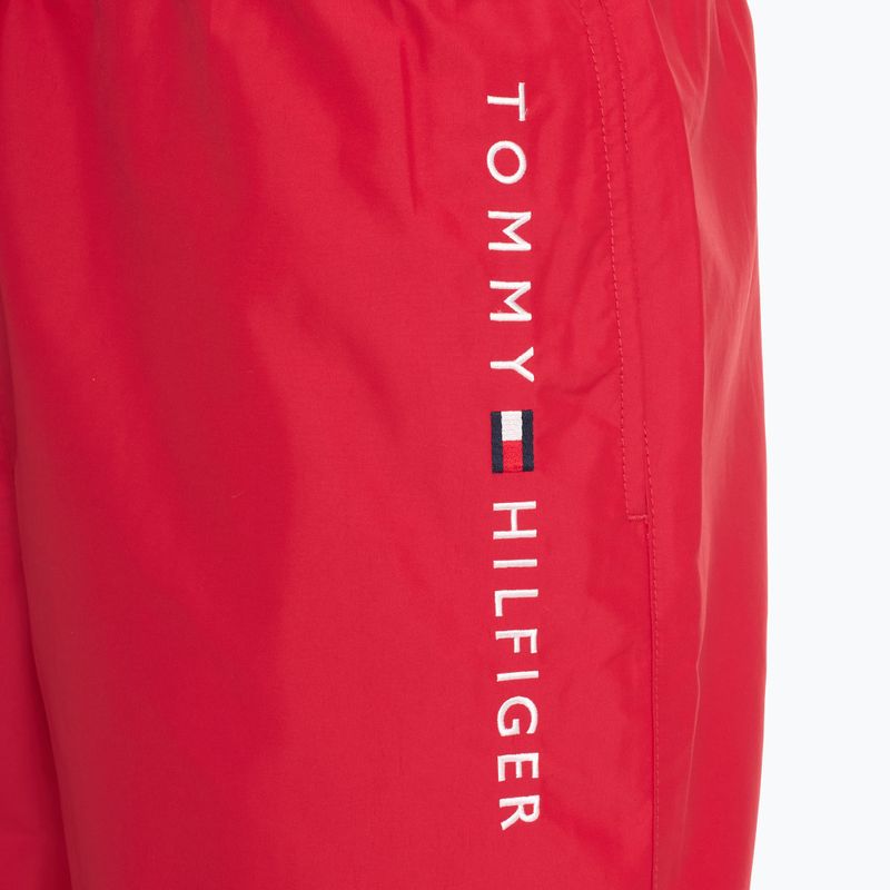 Чоловічі плавальні шорти Tommy Hilfiger на середніх шнурках середні червоні 3