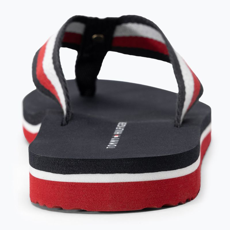 Жіночі шльопанці Tommy Hilfiger Corporate Beach Sandal червоний білий синій 6