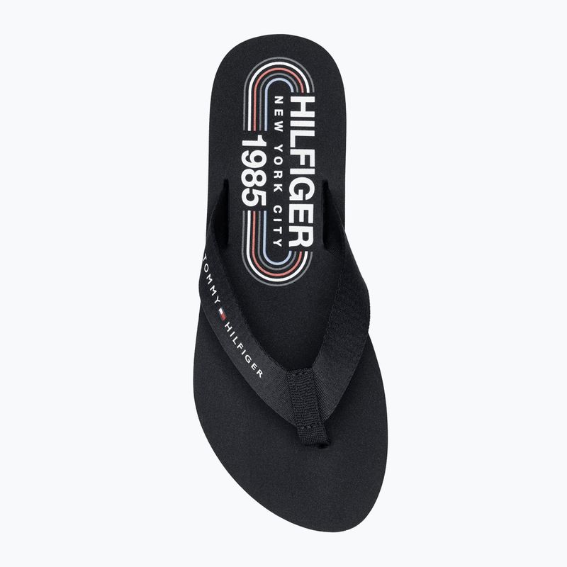 Жіночі шльопанці Tommy Hilfiger Global Stripes Flat Beach Sandal червоний білий синій 5