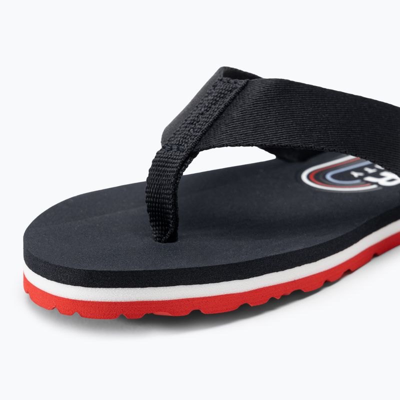 Жіночі шльопанці Tommy Hilfiger Global Stripes Flat Beach Sandal червоний білий синій 7