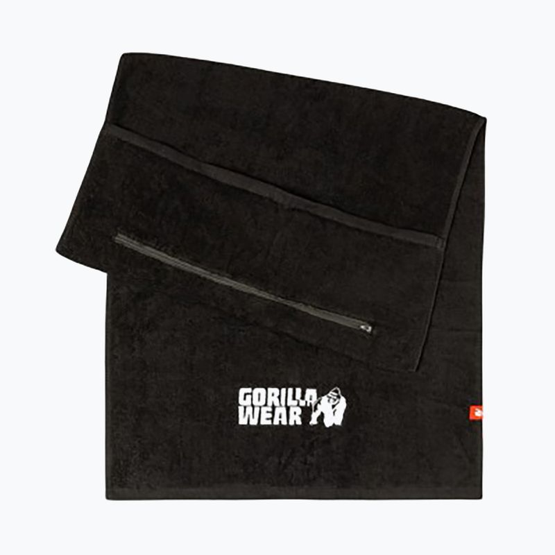 Рушник для тренажерного залу Gorilla Wear Zip Pocket чорний 2