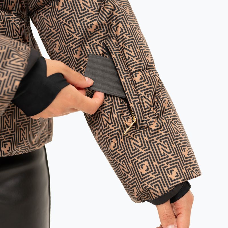 Куртка гірськолижна жіноча Nikkie Newport Logo camel 4