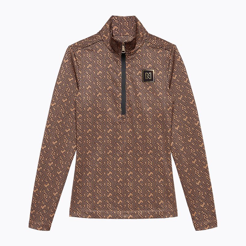 Кофта гірськолижна жіноча Nikkie Nantes Logo Ski Pully camel 3