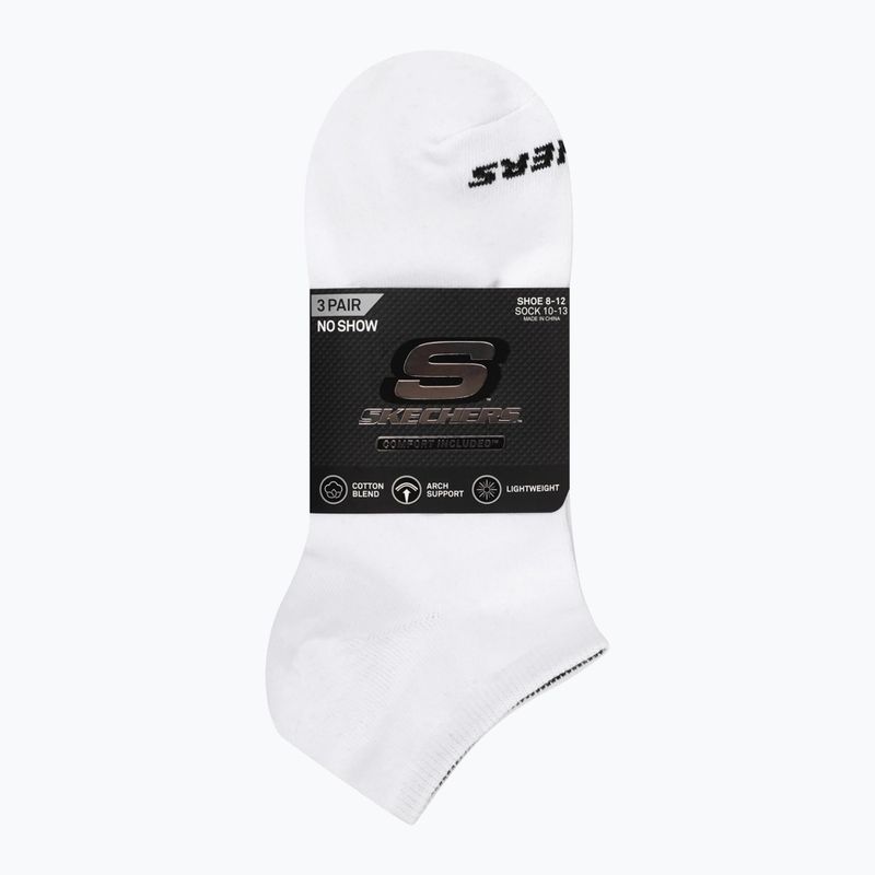 Шкарпетки SKECHERS Non Terry No Show 3 pack white/black 2