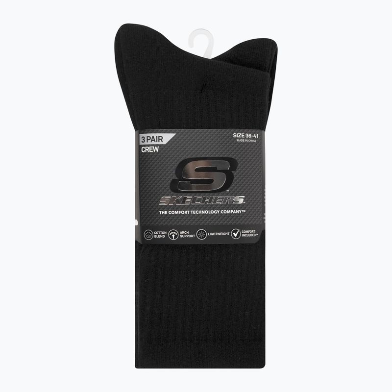 Шкарпетки SKECHERS Non Tery Crew Arch Support 3 pack black 2